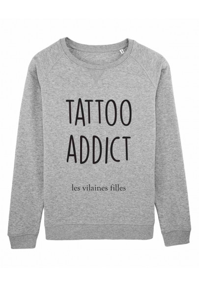 Sweat col rond Tattoo addict bio