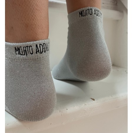 Chaussettes grises à paillettes Mojito addict