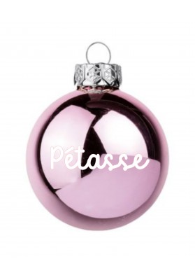 Boule de noël Pétasse Rose Brillante