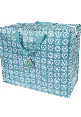 sac de rangement Bleu coeurs et fleurs