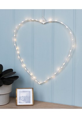 Coeur LED en métal 30cm