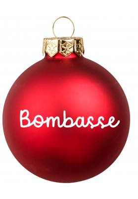 Boule de noël Bombasse rouge mat